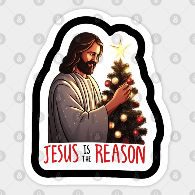 Jesus Is The Reason Sticker by Plushism